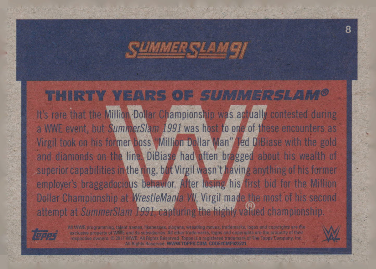2017 Topps WWE Heritage #8 Virgil Thirty Years of SummerSlam
