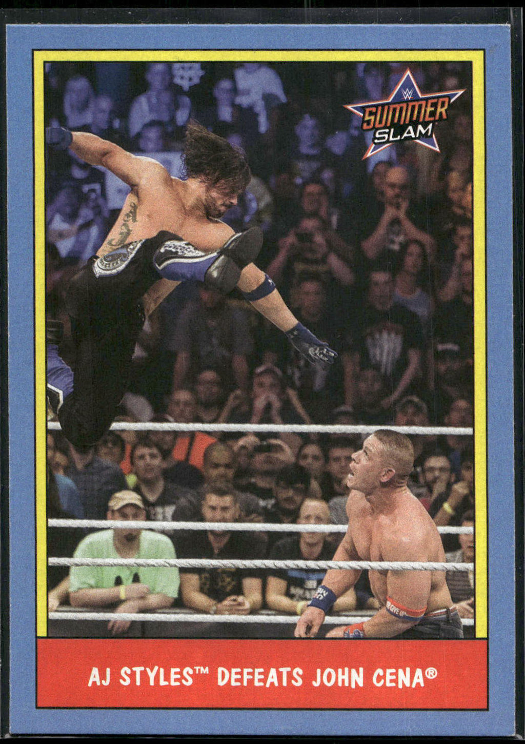 2017 Topps WWE Heritage #48 AJ Styles Thirty Years of SummerSlam