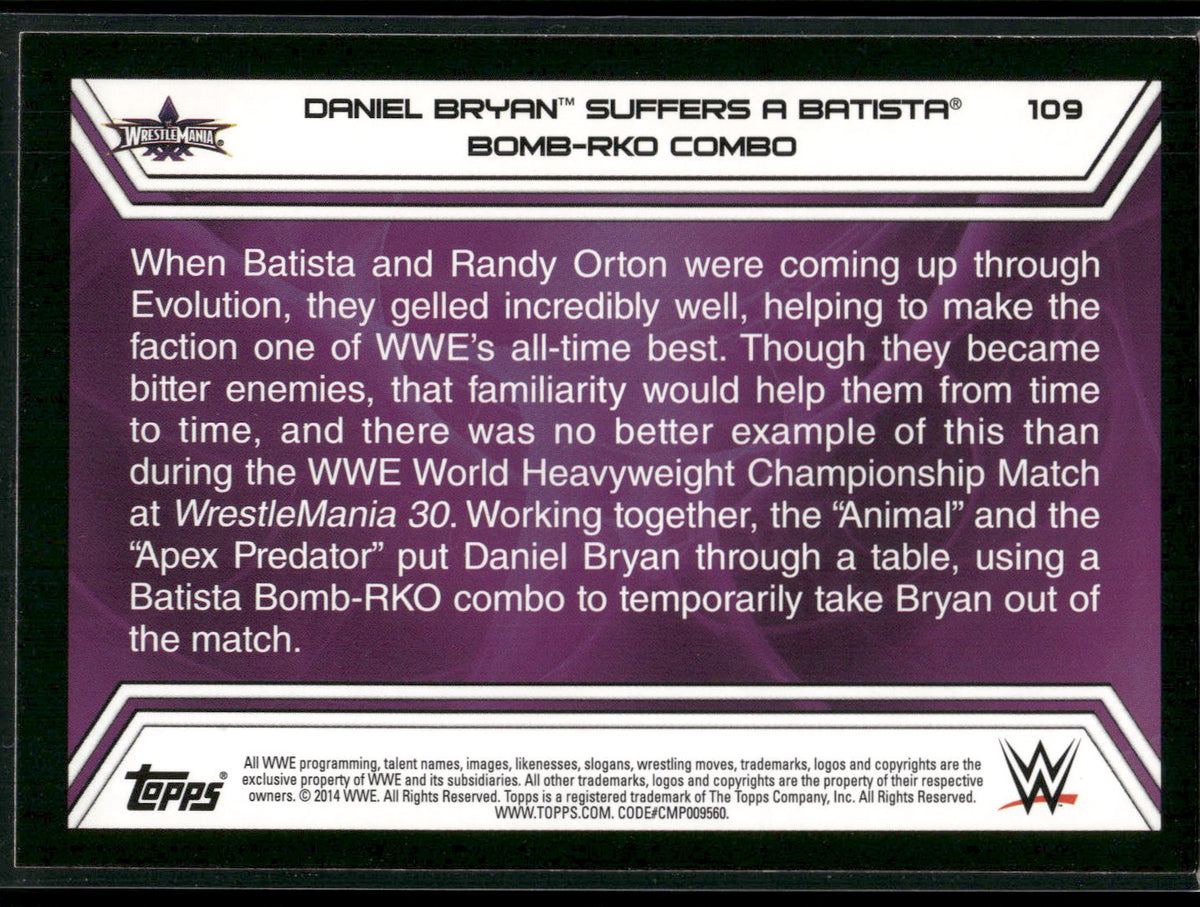 2014 Topps WWE Road to Wrestlemania #109 Daniel Bryan