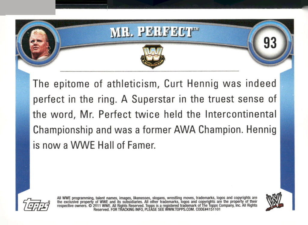 2011 Topps WWE #93 Mr. Perfect