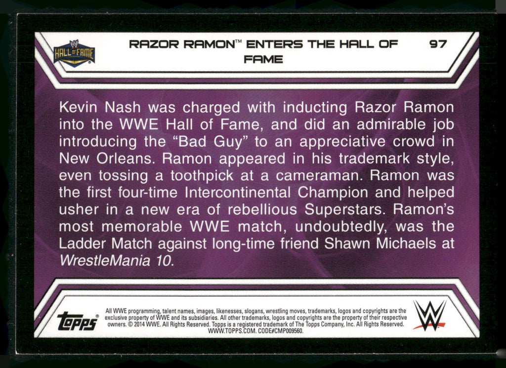 2014 Topps WWE Road to Wrestlemania #97 Razor Ramon