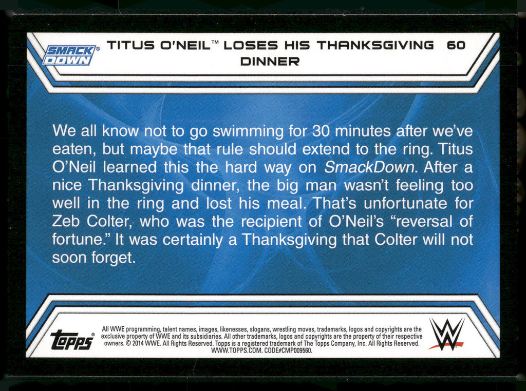 2014 Topps WWE Road to Wrestlemania #60 Titus O'Neil