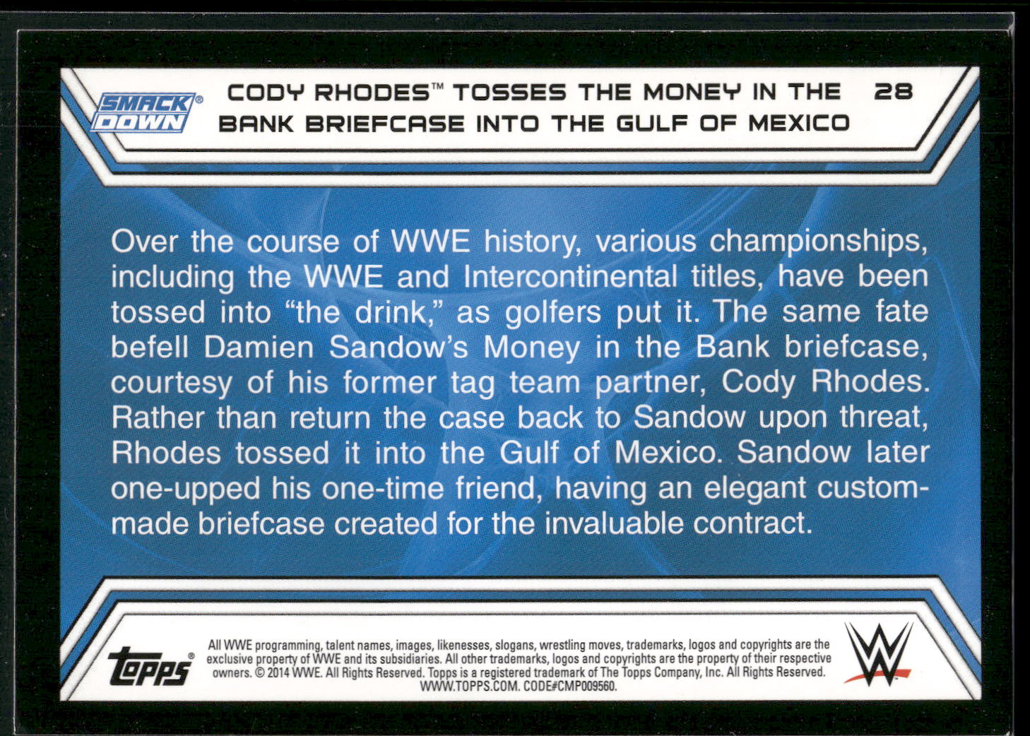 2014 Topps WWE Road to Wrestlemania #28 Cody Rhodes