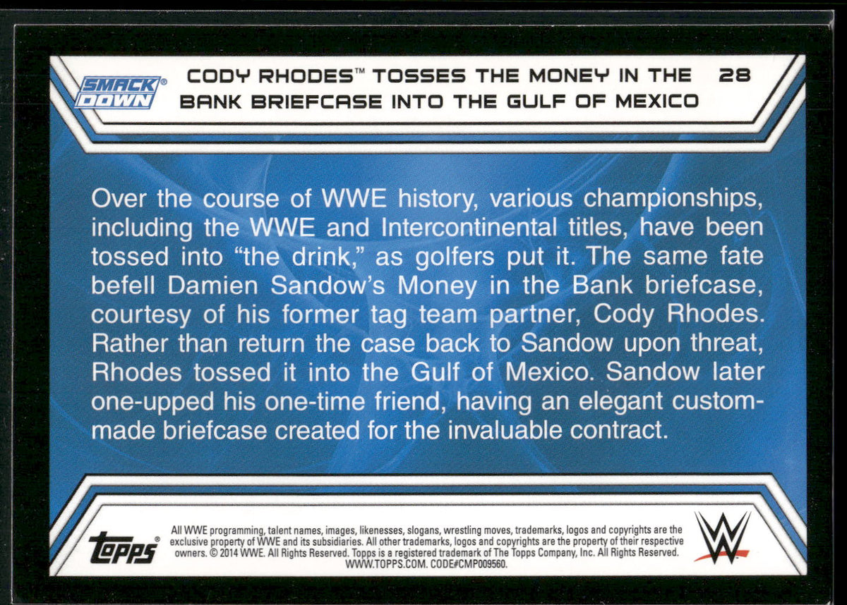 2014 Topps WWE Road to Wrestlemania #28 Cody Rhodes