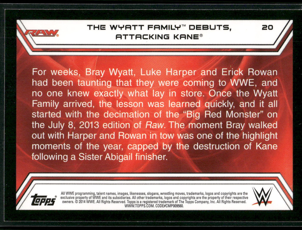 2014 Topps WWE Road to Wrestlemania #20 Wyatt Family