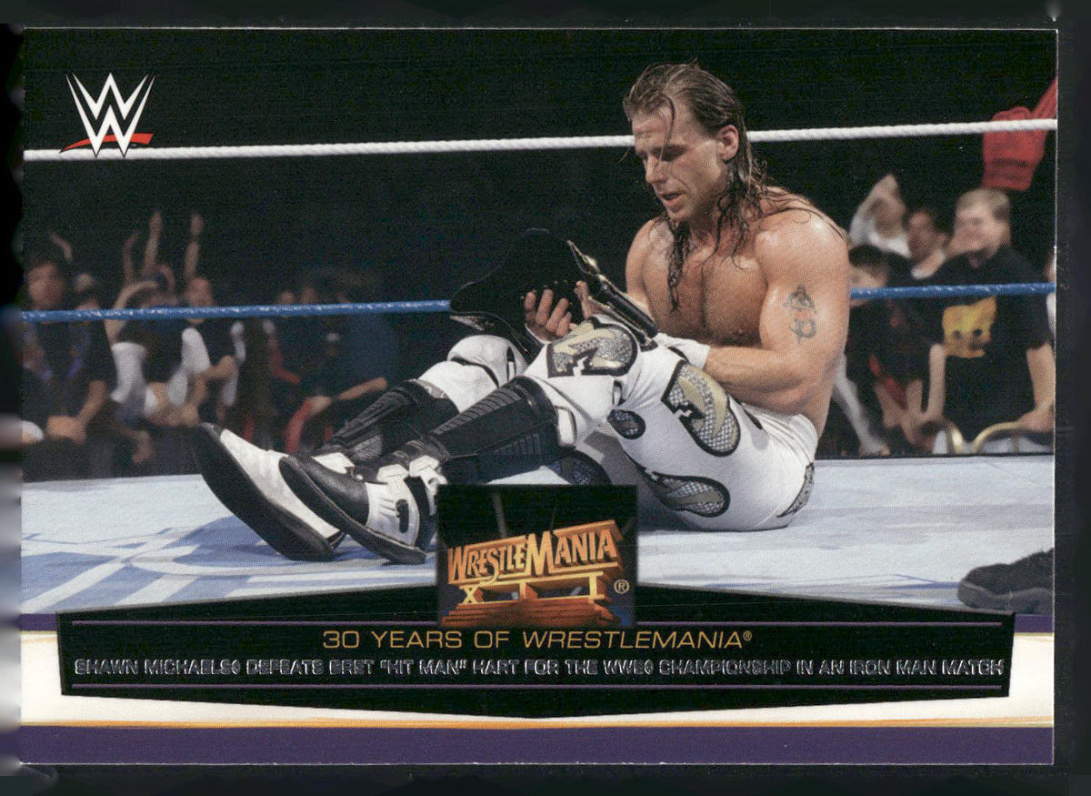 2014 Topps WWE Road #24 Shawn Michaels Defeats Bret "Hit Man" Hart