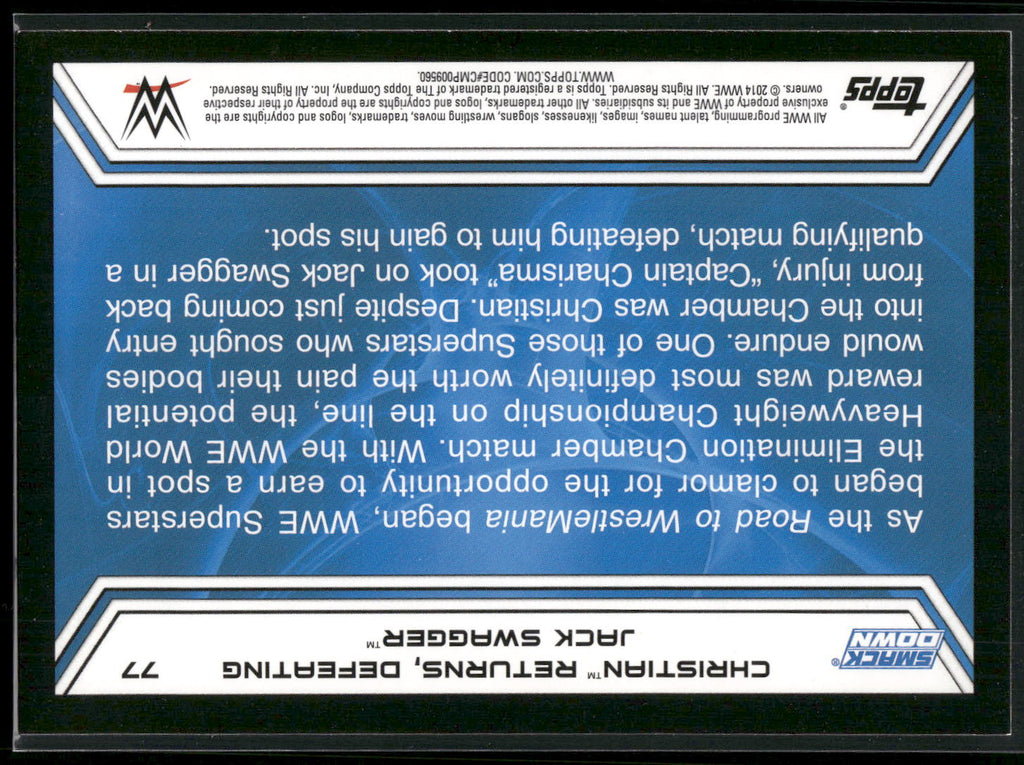2014 Topps WWE Road to Wrestlemania #77 Christian