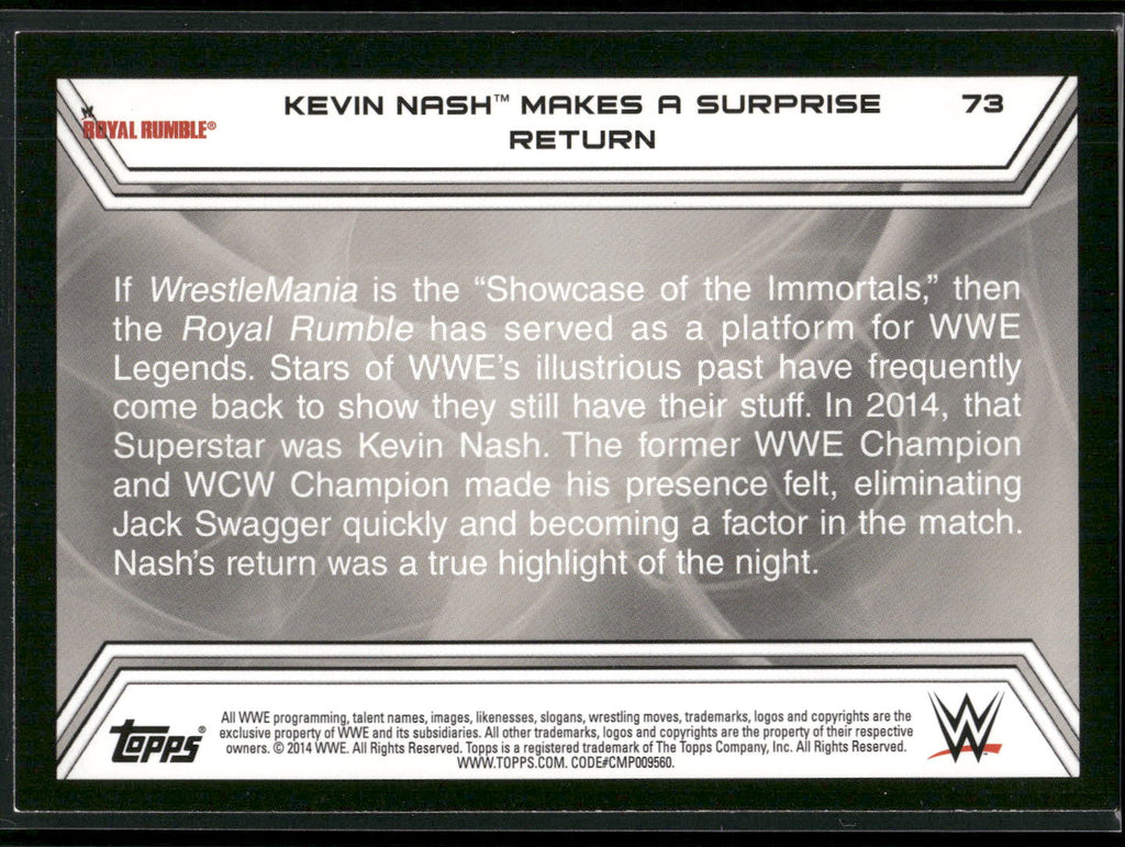 2014 Topps WWE Road to Wrestlemania #73 Kevin Nash
