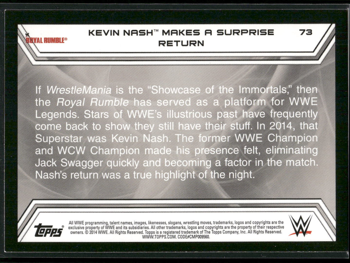 2014 Topps WWE Road to Wrestlemania #73 Kevin Nash