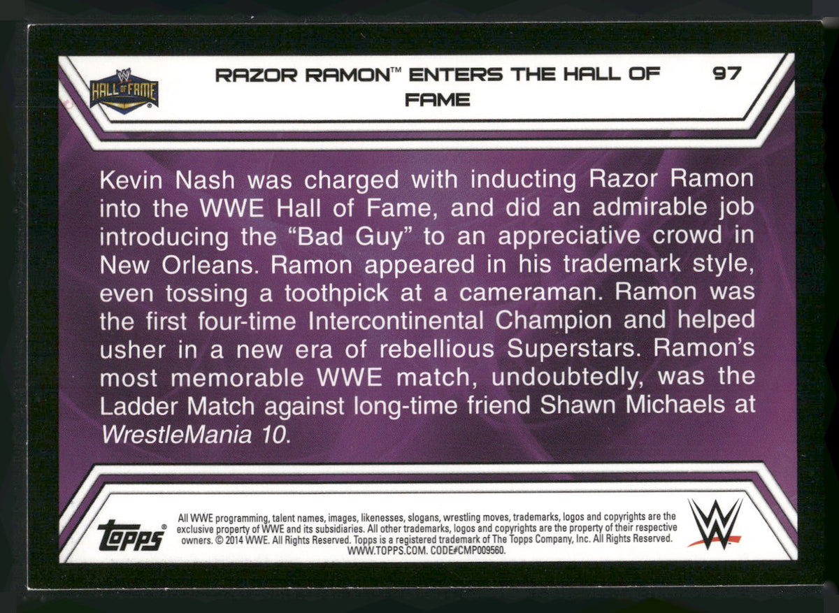 2014 Topps WWE Road to Wrestlemania #97 Razor Ramon
