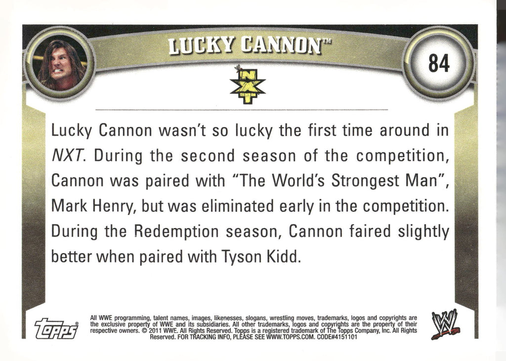 2011 Topps WWE #84 Lucky Cannon