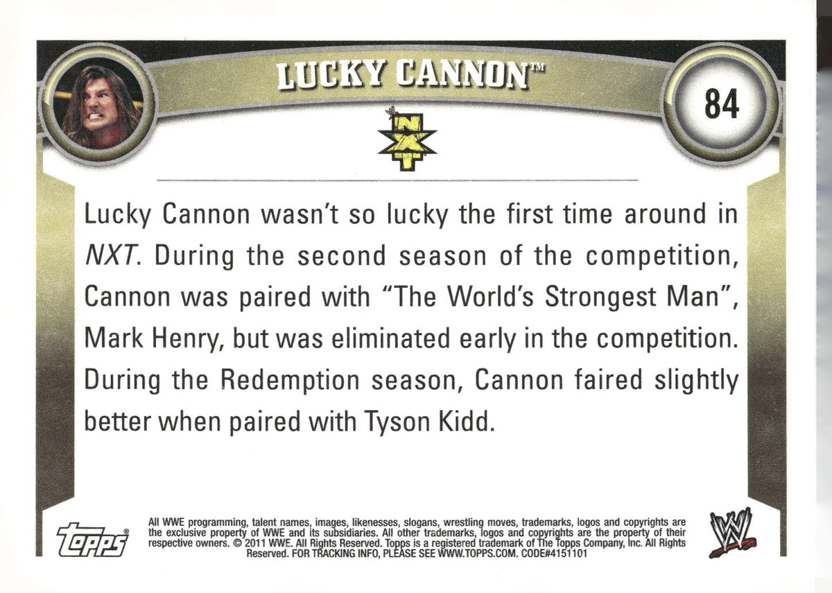 2011 Topps WWE #84 Lucky Cannon