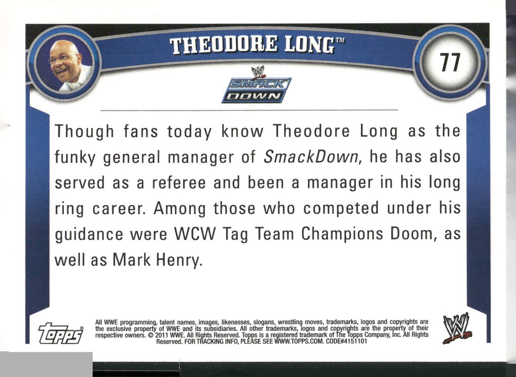 2011 Topps WWE #77 Theodore Long