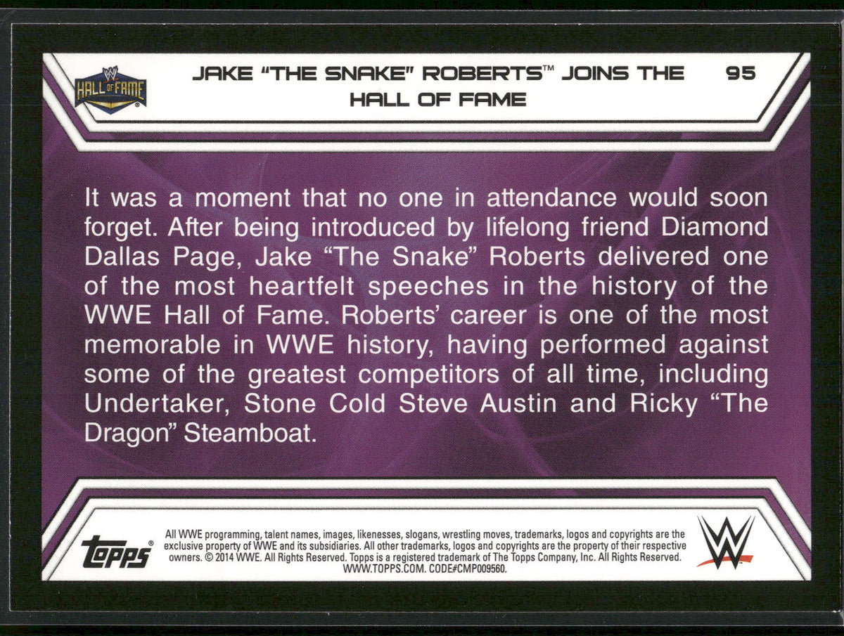 2014 Topps WWE Road to Wrestlemania #95 Jake The Snake Roberts
