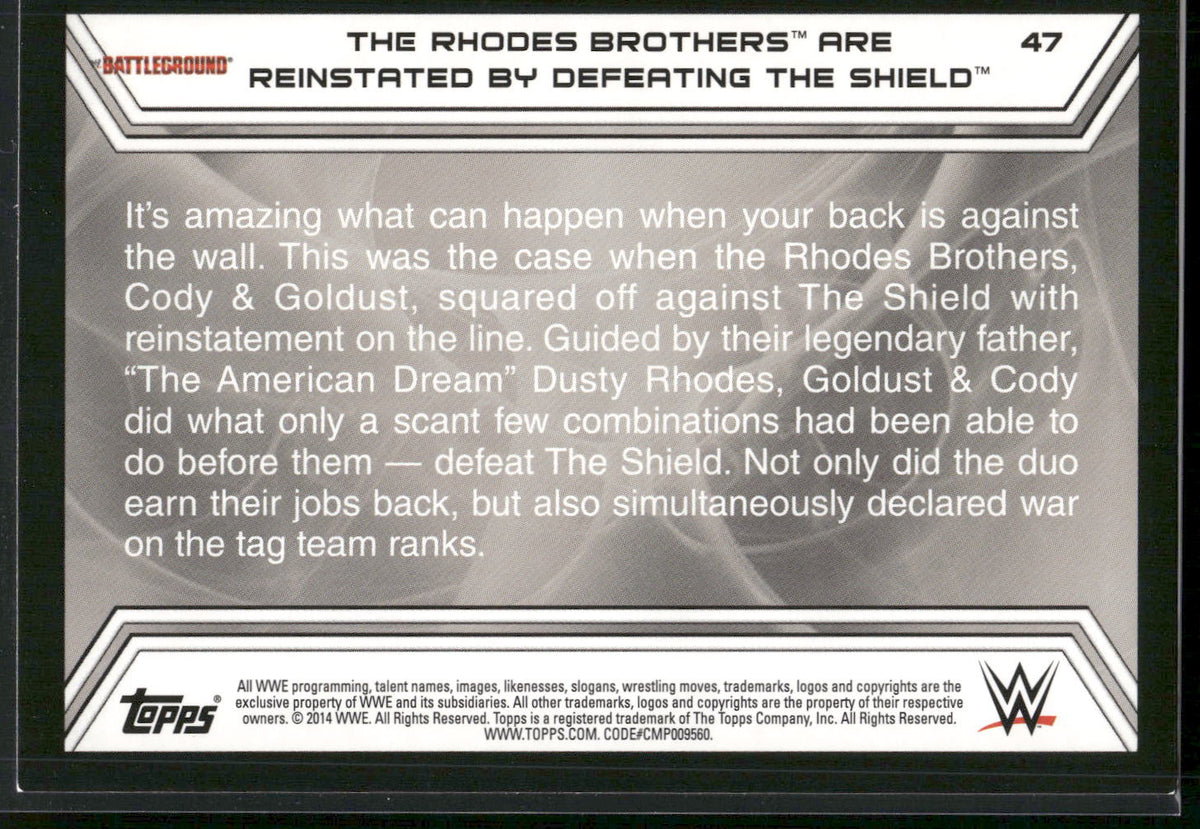 2014 Topps WWE Road to Wrestlemania #47 The Rhodes Brothers
