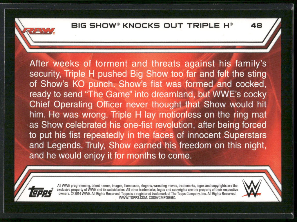 2014 Topps WWE Road to Wrestlemania #48 Big Show