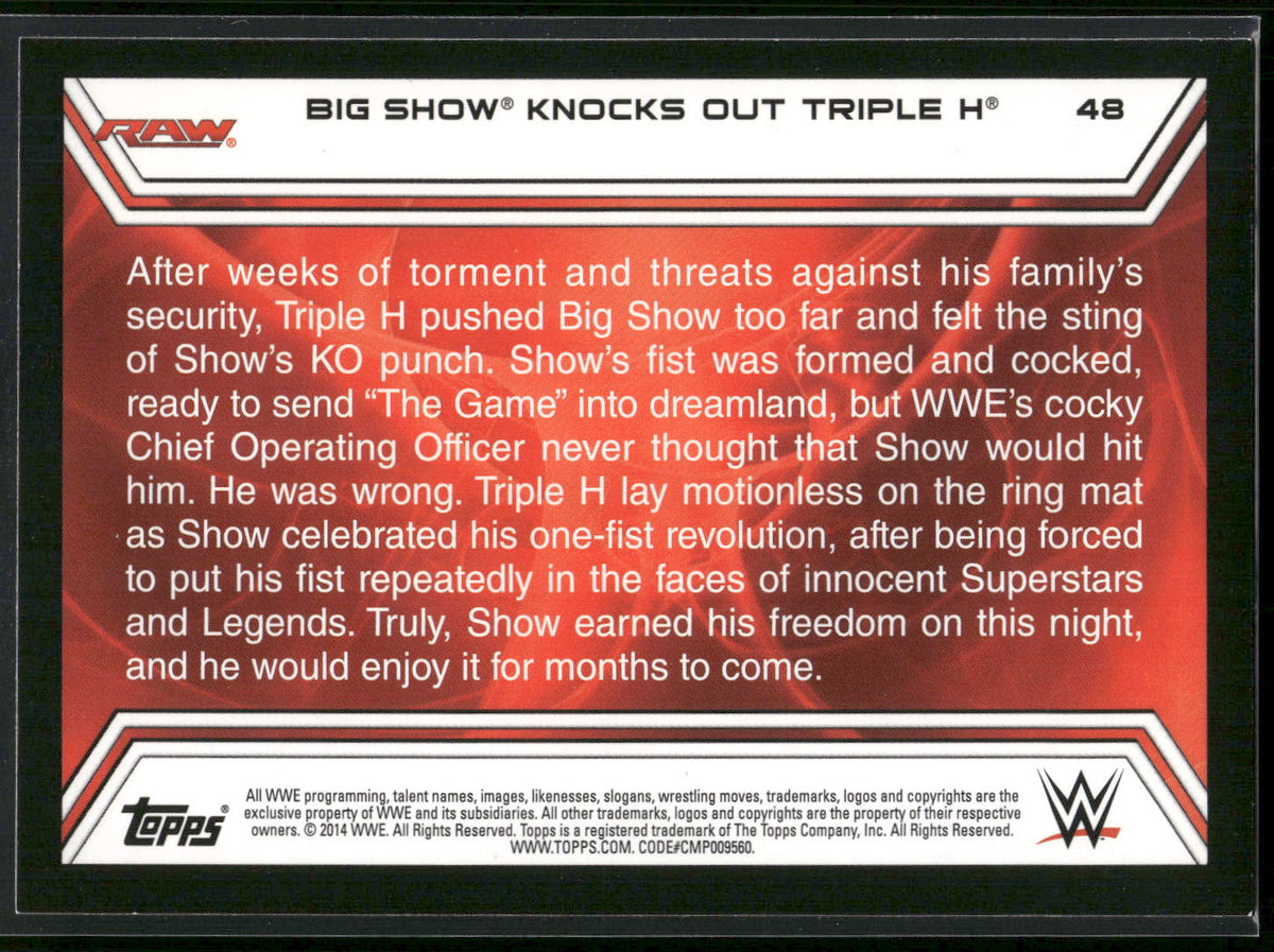 2014 Topps WWE Road to Wrestlemania #48 Big Show