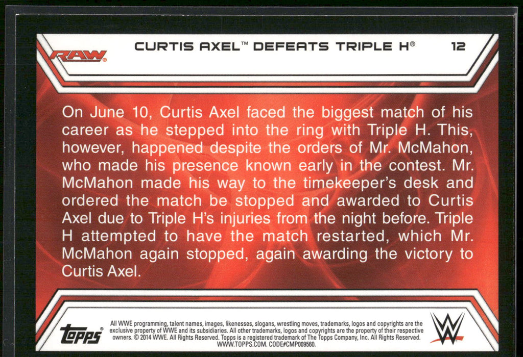 2014 Topps WWE Road to Wrestlemania #12 Curtis Axel
