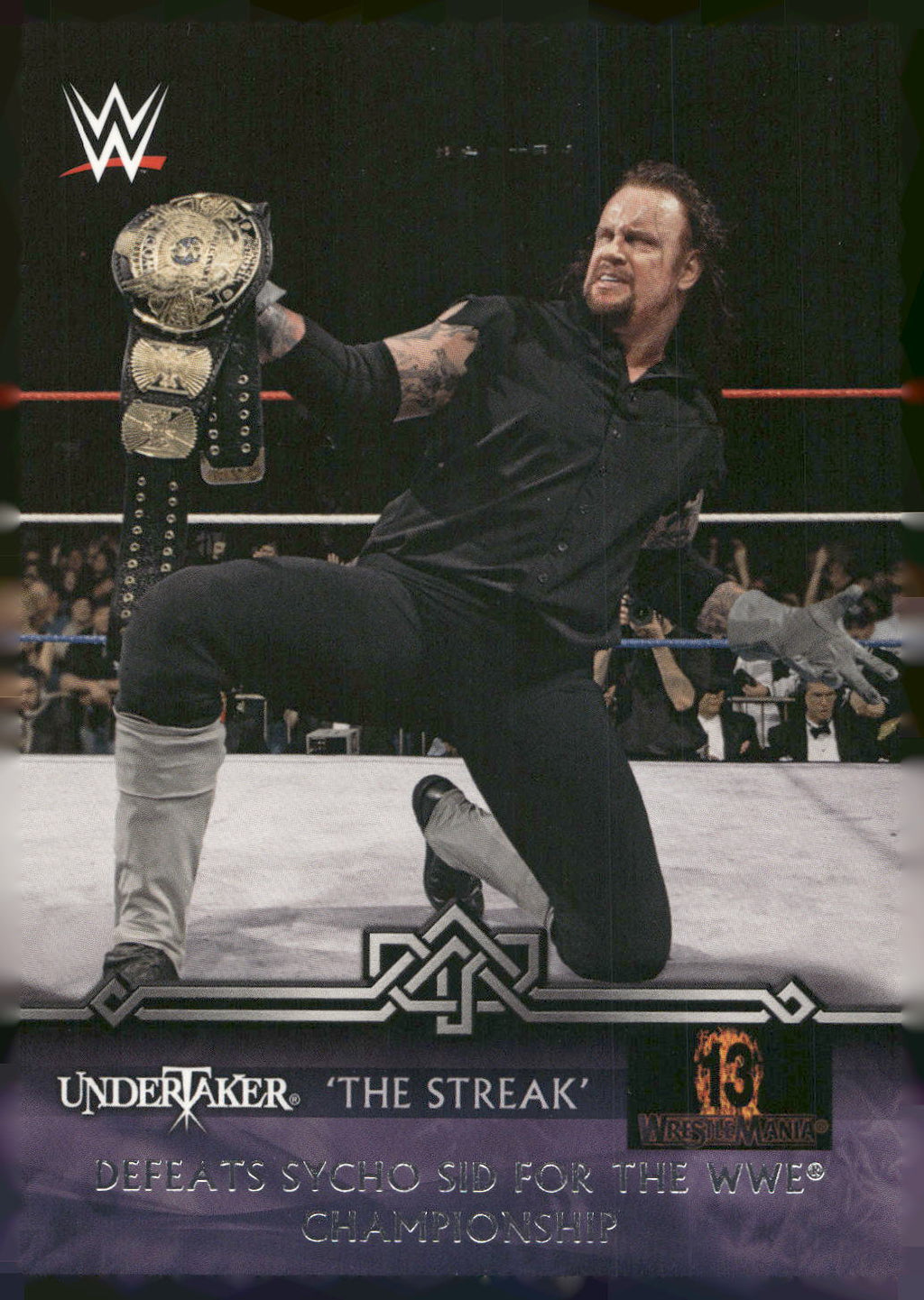 2014 Topps WWE Road to Wrestlemania Undertaker Defeats Sycho Sid for the WWE
