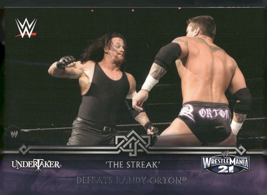 2014 Topps WWE Road to Wrestlemania  Undertaker Defeats Randy Orton