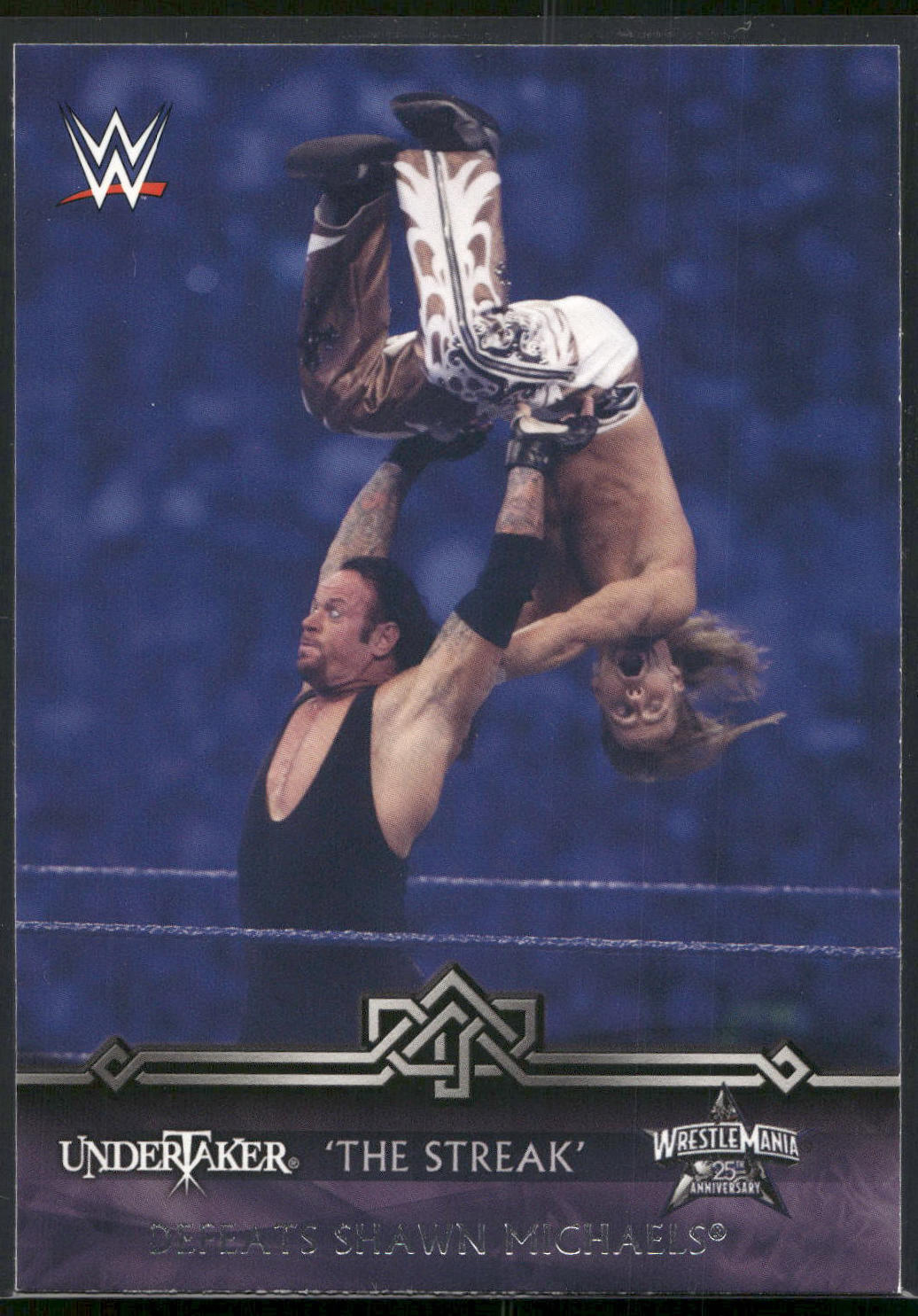 2014 Topps WWE Road to Wrestlemania Undertaker Defeats Shawn Michaels