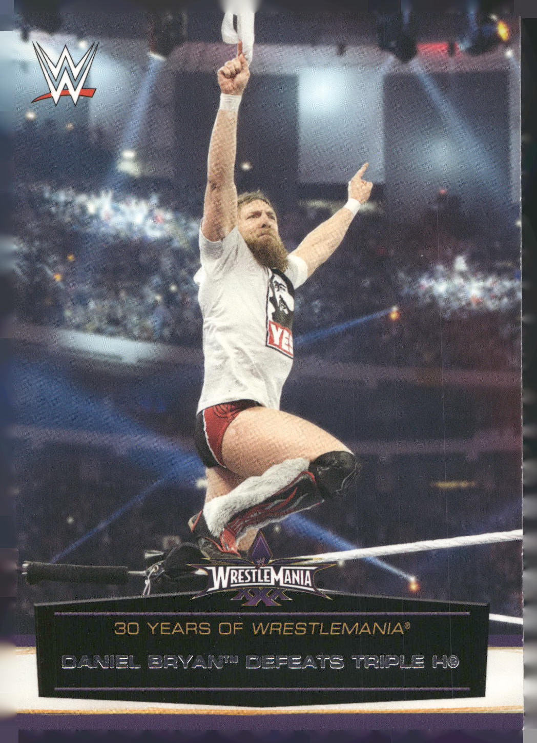 2014 Topps WWE Road to Wrestlemania #59 Daniel Bryan Defeats Triple H