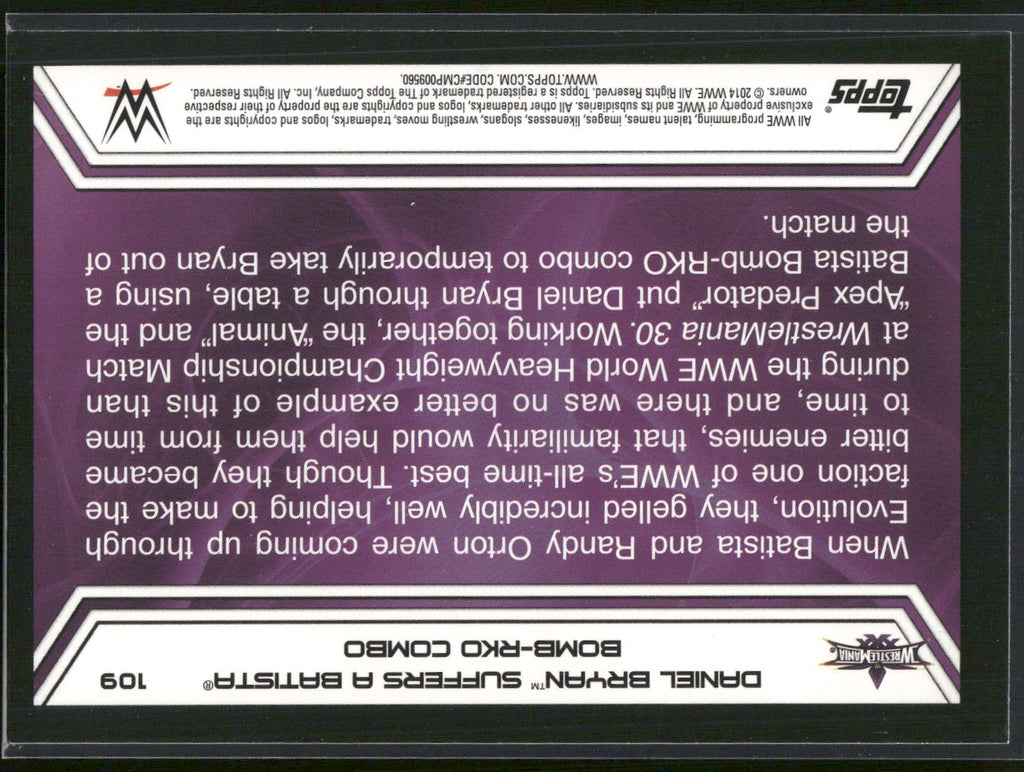 2014 Topps WWE Road to Wrestlemania #109 Daniel Bryan
