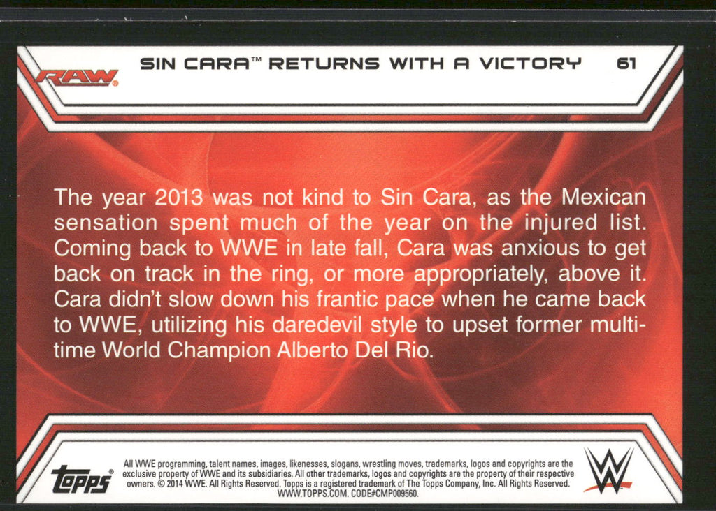2014 Topps WWE Road to Wrestlemania #61 Sin Cara