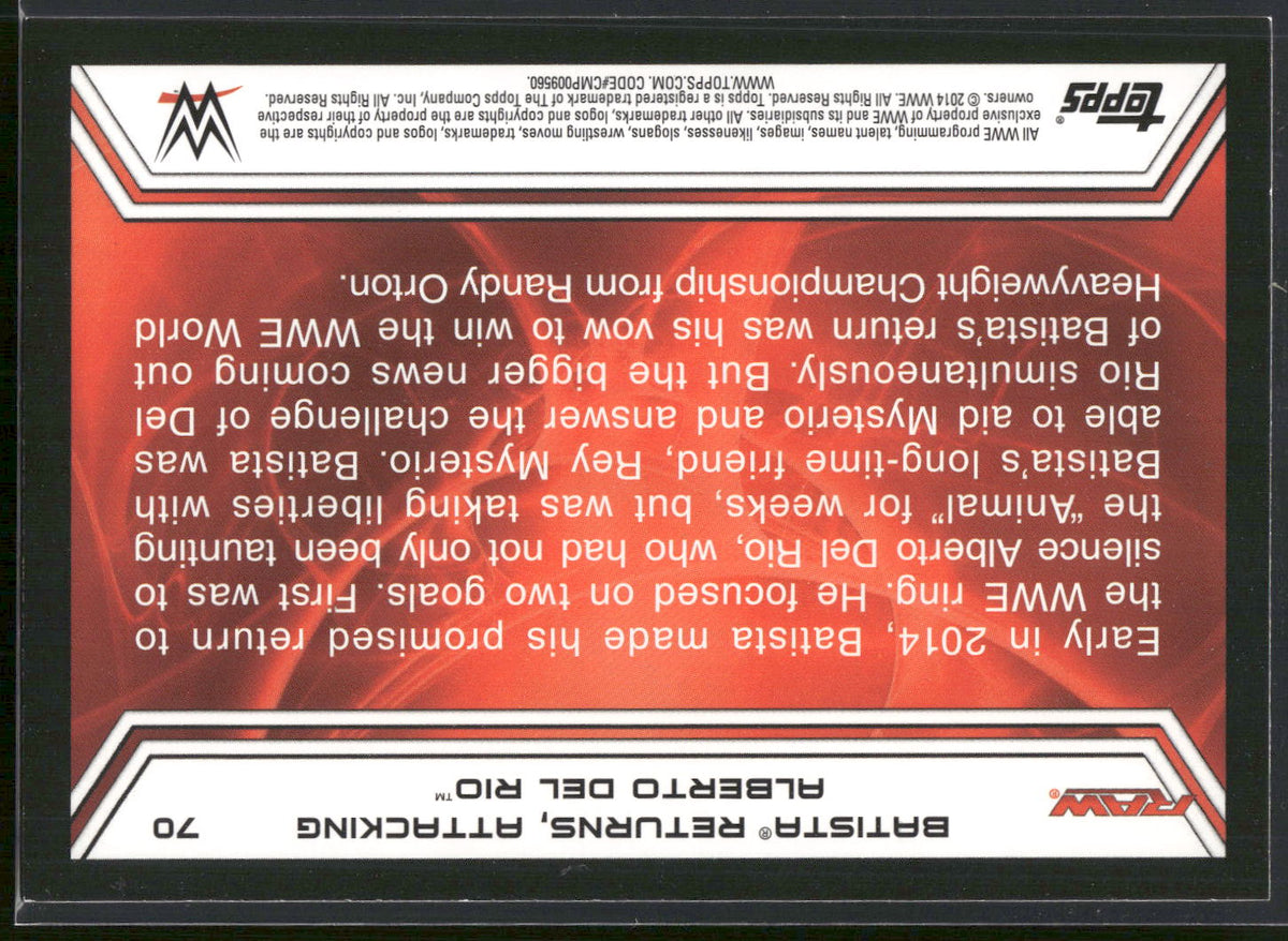 2014 Topps WWE Road to Wrestlemania #70 Batista