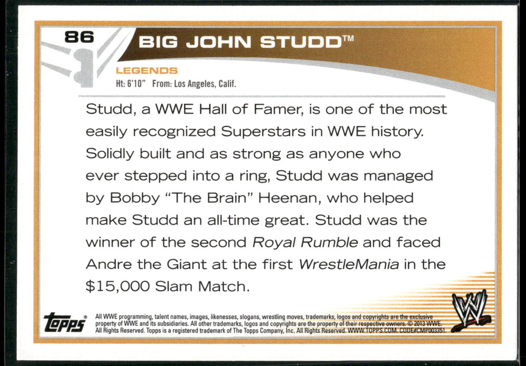 2013 Topps WWE #86 Big John Studd