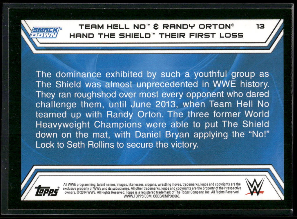 2014 Topps WWE Road to Wrestlemania #13 Team Hell No