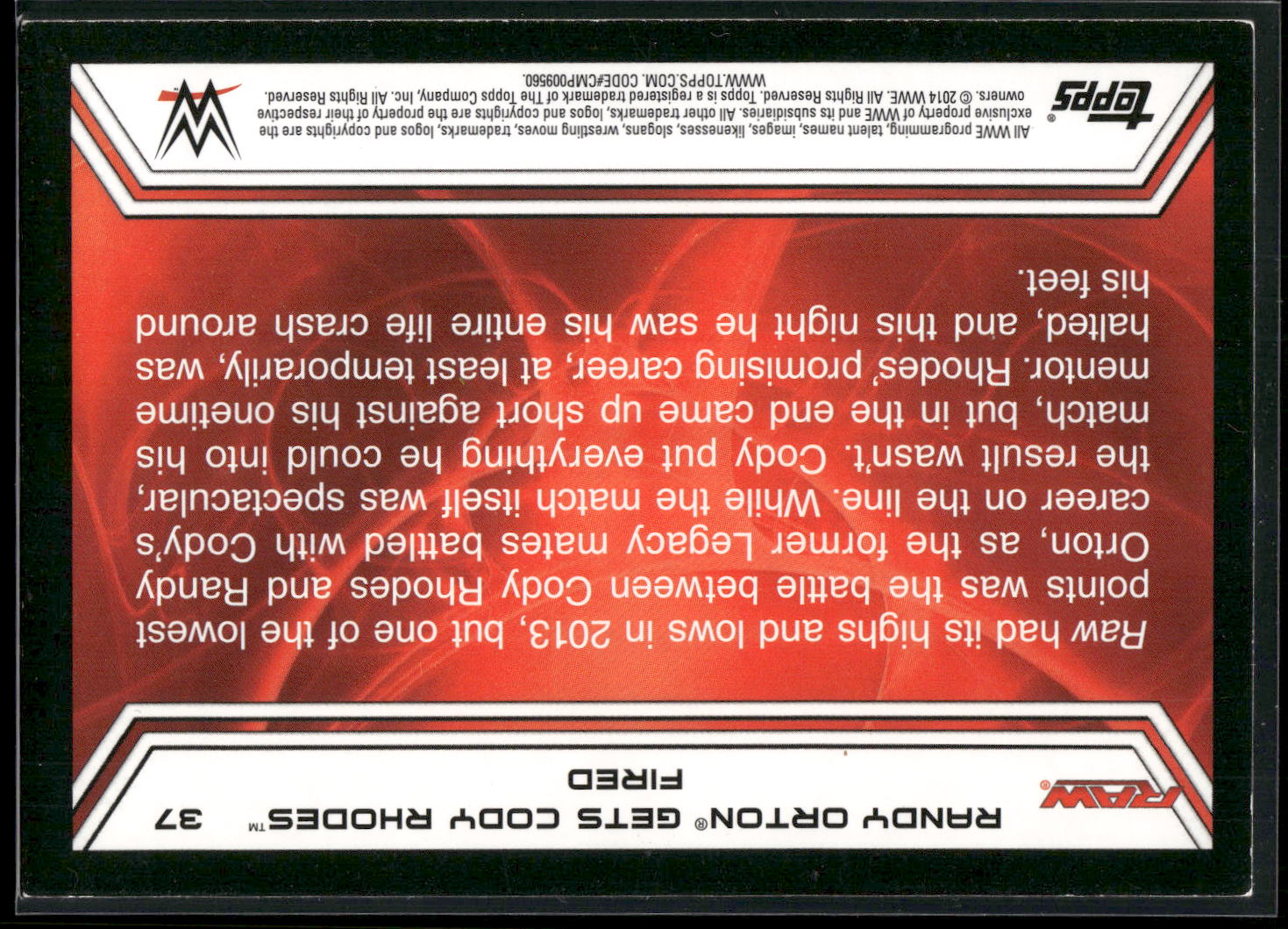 2014 Topps WWE Road to Wrestlemania #37 Randy Orton