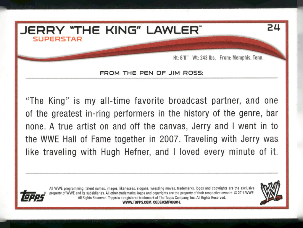 2014 Topps WWE #24 Jerry Lawler