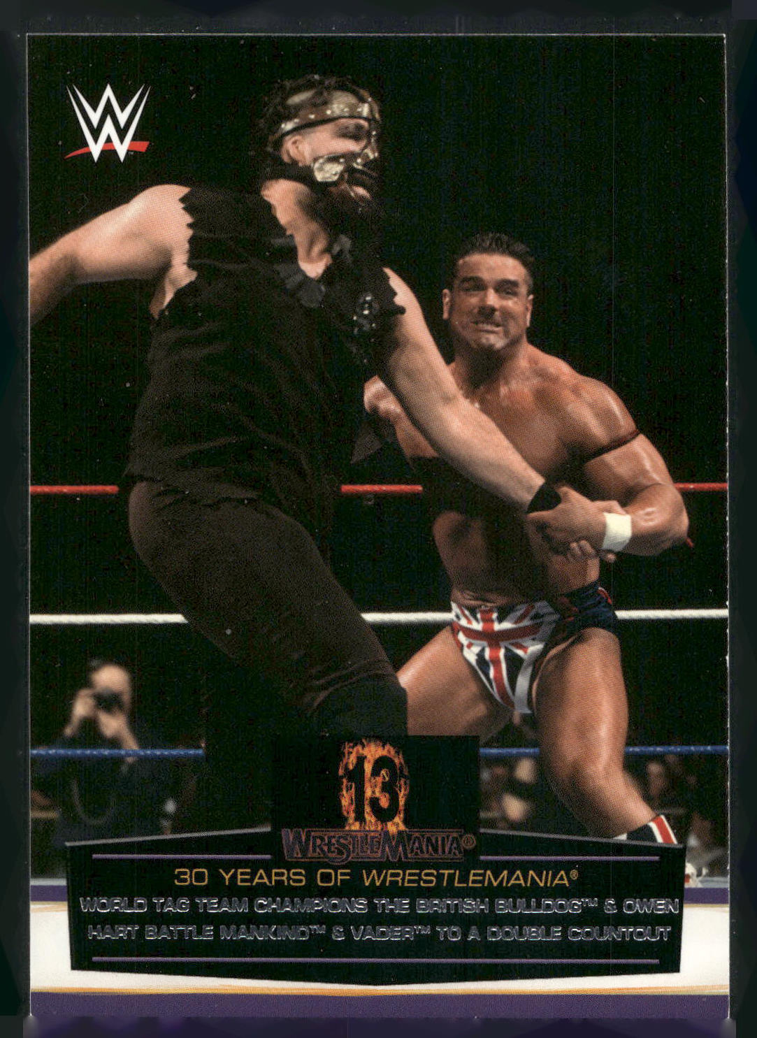 2014 Topps WWE #25 World Tag Team Champions The British Bulldog Owen Hart