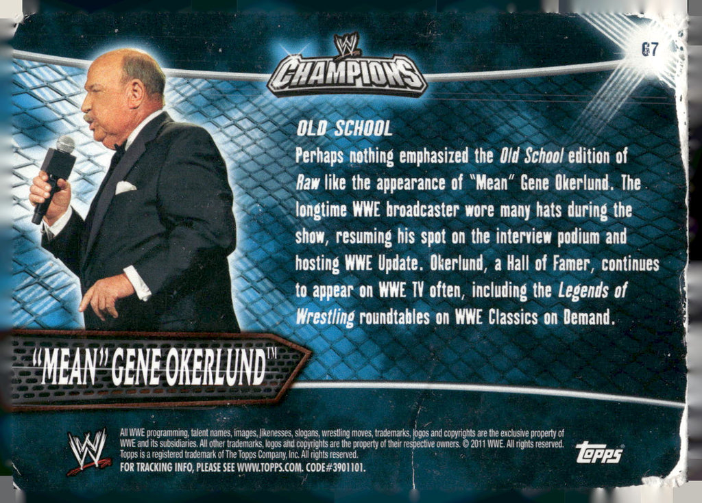 2011 Topps WWE Champions #67 Mean Gene Okerlund