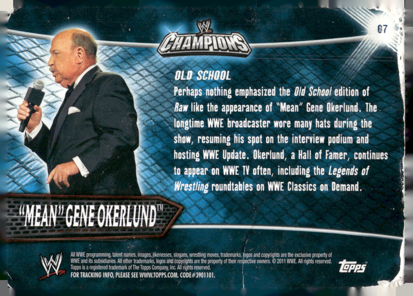 2011 Topps WWE Champions #67 Mean Gene Okerlund