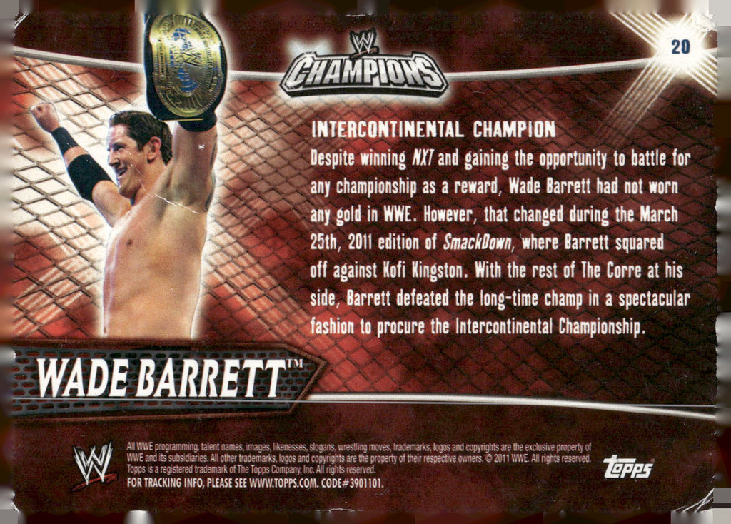 2011 Topps WWE Champions #20 Wade Barrett