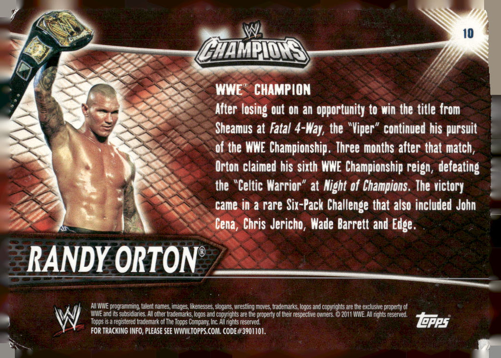 2011 Topps WWE Champions #10 Randy Orton