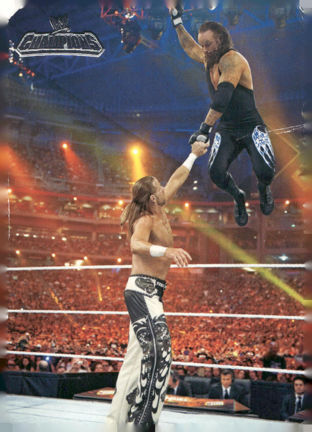 2011 Topps WWE Champions #1 Undertaker Defeats Shawn Michaels