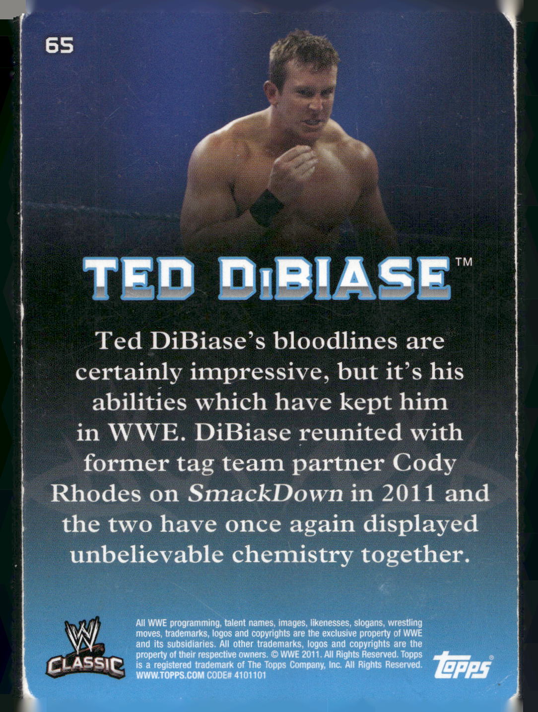 2011 Topps WWE Classic #65 Ted DiBiase Jr.