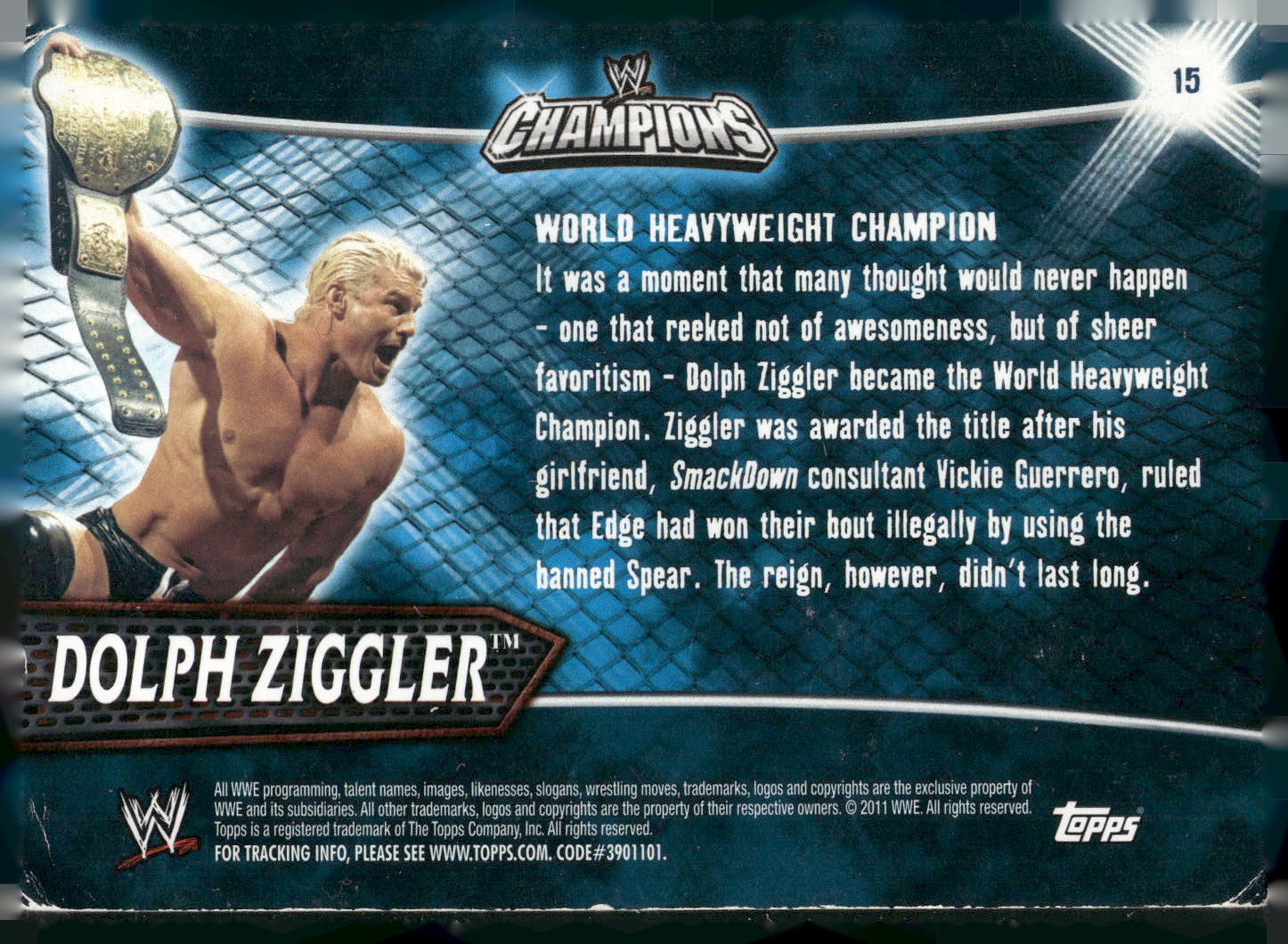 2011 Topps WWE Champions #15 Dolph Ziggler