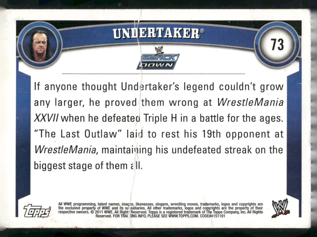 2011 Topps WWE #73 Undertaker