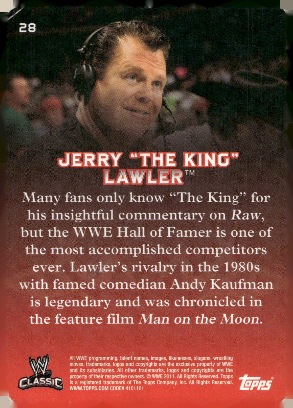 2011 Topps WWE Classic #28 Jerry Lawler