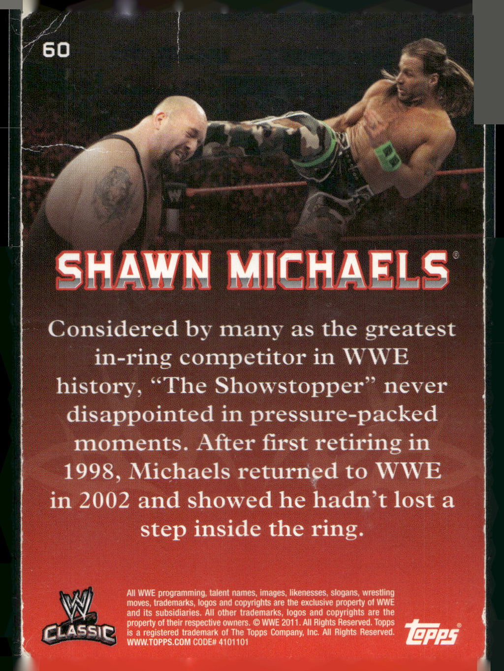 2011 Topps WWE Classic #60 Shawn Michaels