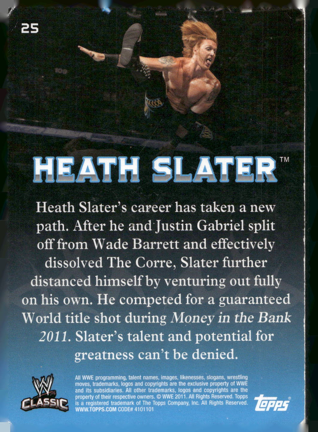 2011 Topps WWE Classic #25 Heath Slater
