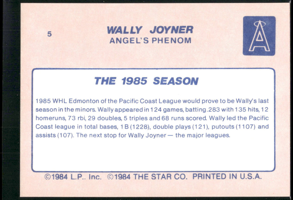 1986 Star Wally Joyner #5 Wally Joyner