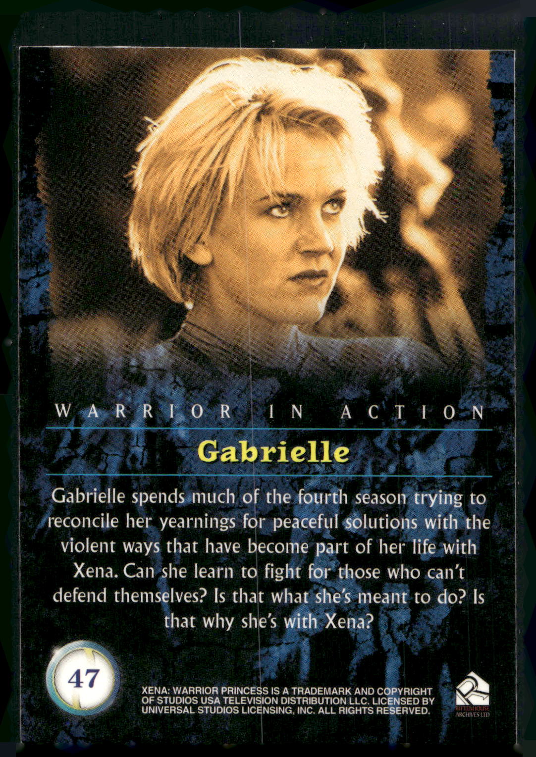 2001 Rittenhouse Xena Seasons 4 & 5 #47 Gabrielle