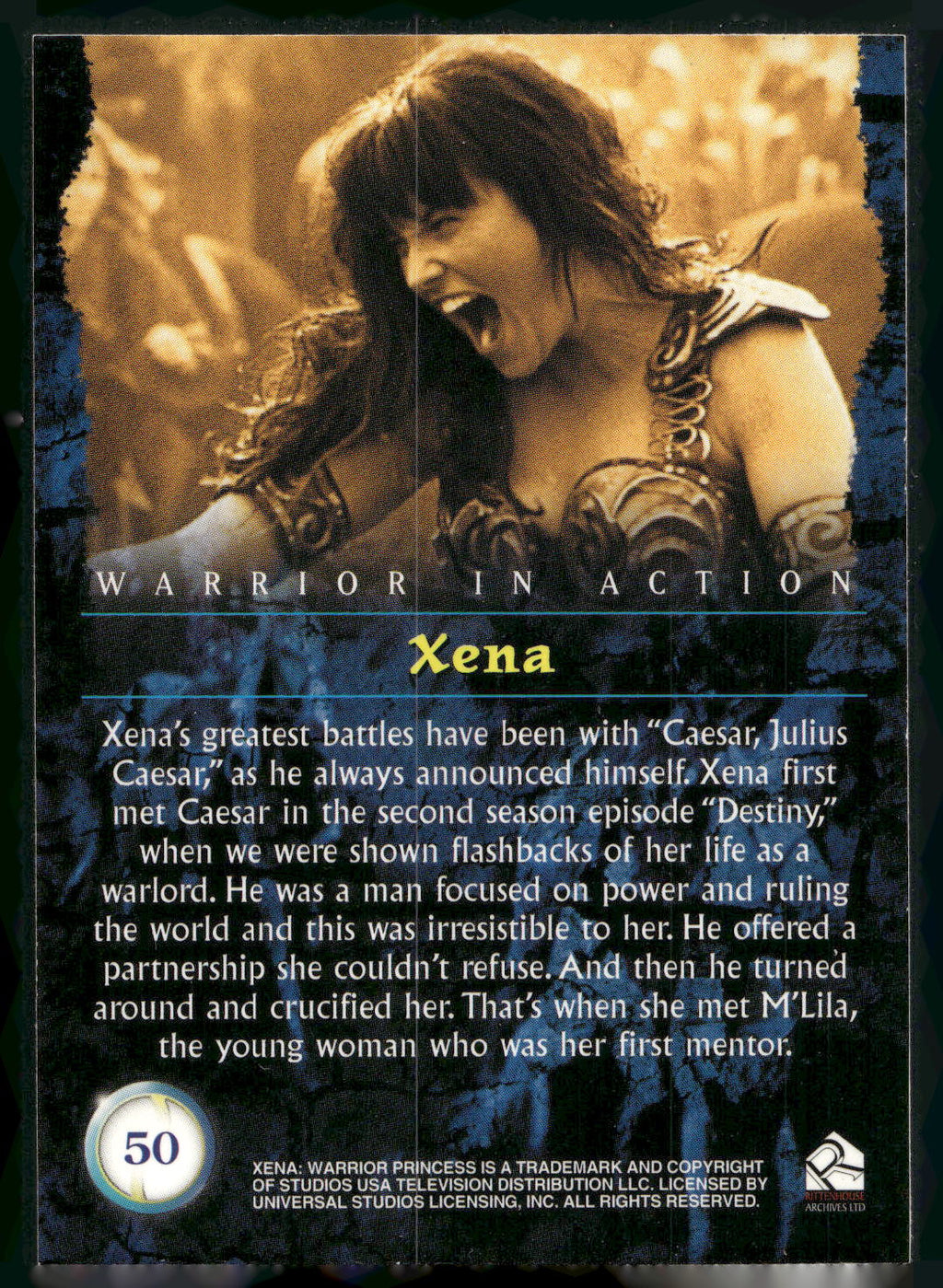 2001 Rittenhouse Xena Seasons 4 & 5 #50 Xena's greatest battles