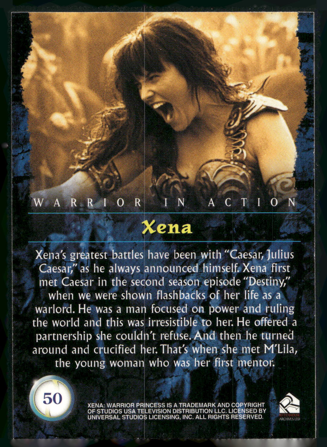 2001 Rittenhouse Xena Seasons 4 & 5 #50 Xena's greatest battles