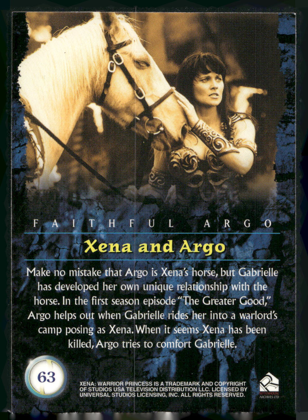 2001 Rittenhouse Xena Seasons 4 & 5 #63 Make no mistake